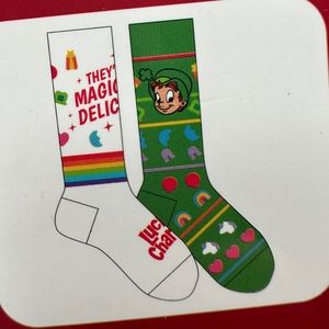 NIB Set of 2 Crew Socks Lucky Charms 6-12